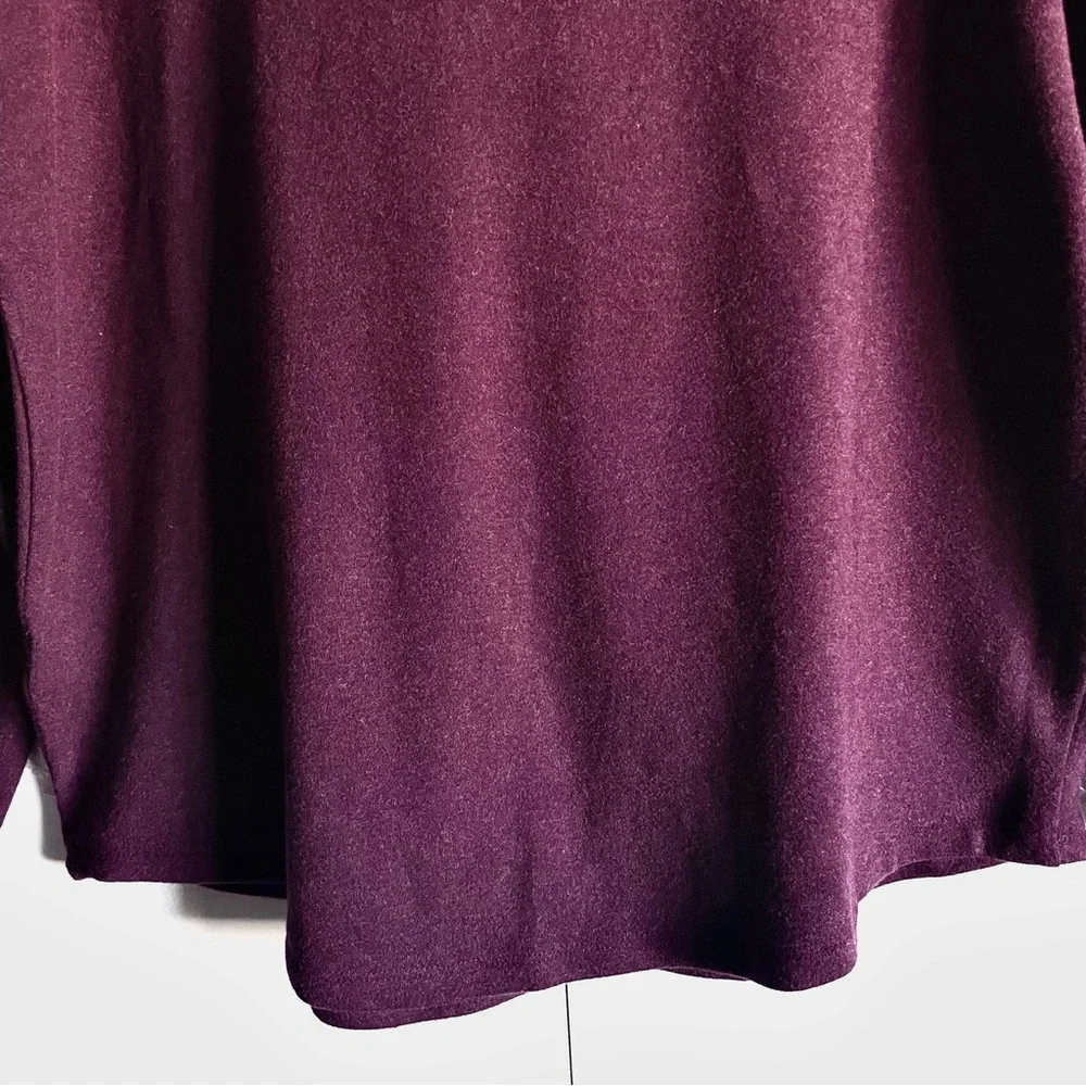 J. Crew Cowlneck Pullover in Cloudspun Yarn in Heather Burgundy Size S NWT
